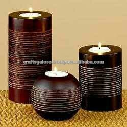 2017 New Designed Wooden Candle Holder